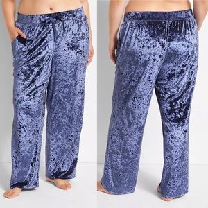 Cacique NWOT Crushed Velvet Sleep Pant Size 14/16